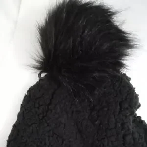 Abercrombie & Fitch Faux Fur Pom Pom Beanie hat Winter Knit Sweater Hollister Hollister | Accessories | Hollisterabercrombie Fitch Black  main image 3